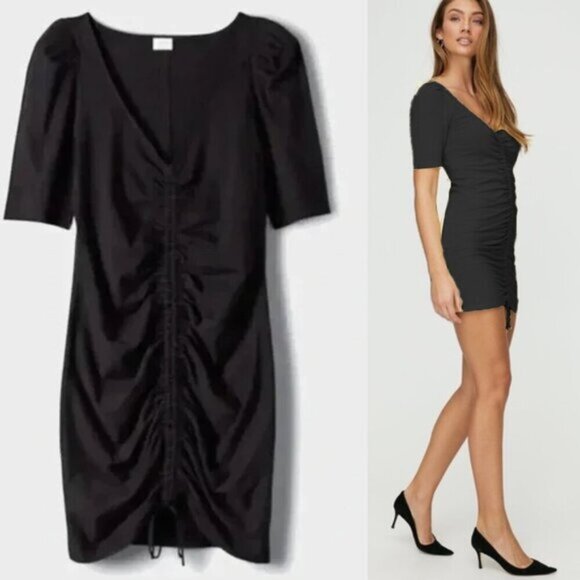 Aritzia Wilfred Nissa Cinch Front  Dress - Picture 2 of 6